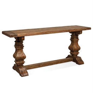 Riverside Furniture Hawthorne Solid Wood 68&quot Console Table in Barnwood Brown