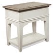 Riverside Furniture Myra Wood 1-Drawer End Table in Natural/Paper White