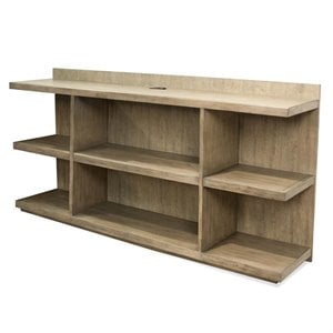 riverside furniture perspectives 6 cubby peninsula bookcase