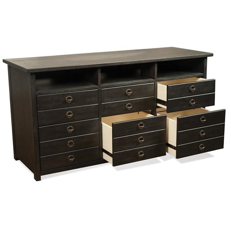 Riverside Furniture Perspectives 6 Drawer Lateral File in Ebony