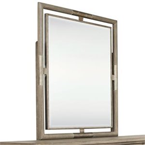 Riverside Furniture Sophie Modern Wood Framed Mirror in Natural