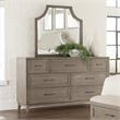 Riverside Furniture Vogue Wood Framed Arch Mirror in Gray Wash