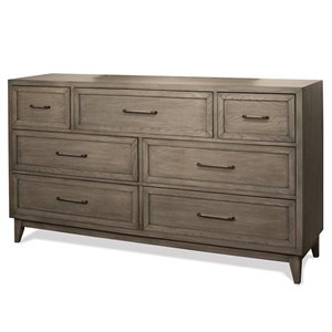 riverside furniture vogue 7 drawer dresser in gray wash