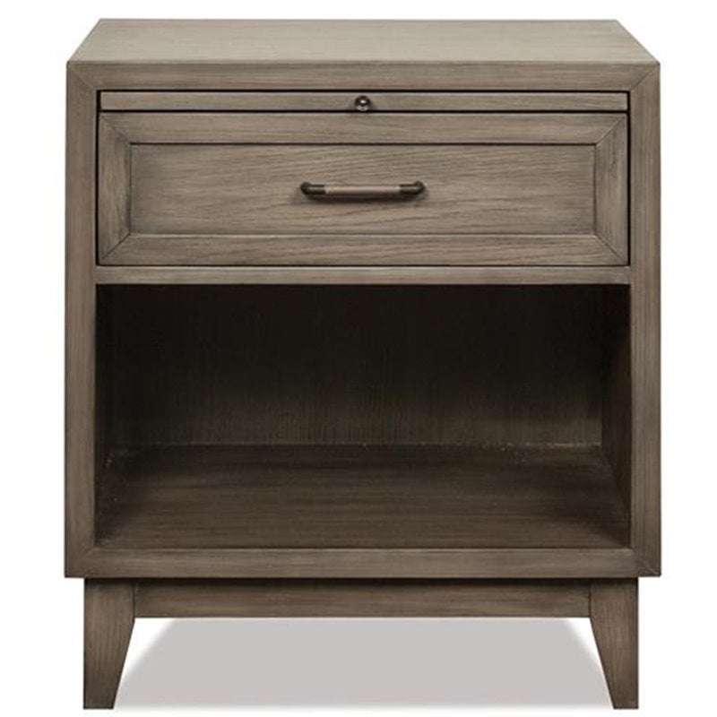 Riverside Furniture Vogue Wood 1-Drawer Nightstand in Gray Wash