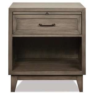 Riverside Furniture Vogue Wood 1-Drawer Nightstand in Gray Wash