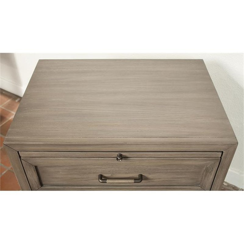 Riverside Furniture Vogue Wood 1-Drawer Nightstand in Gray Wash