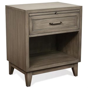 riverside furniture vogue 1 drawer nightstand in gray wash