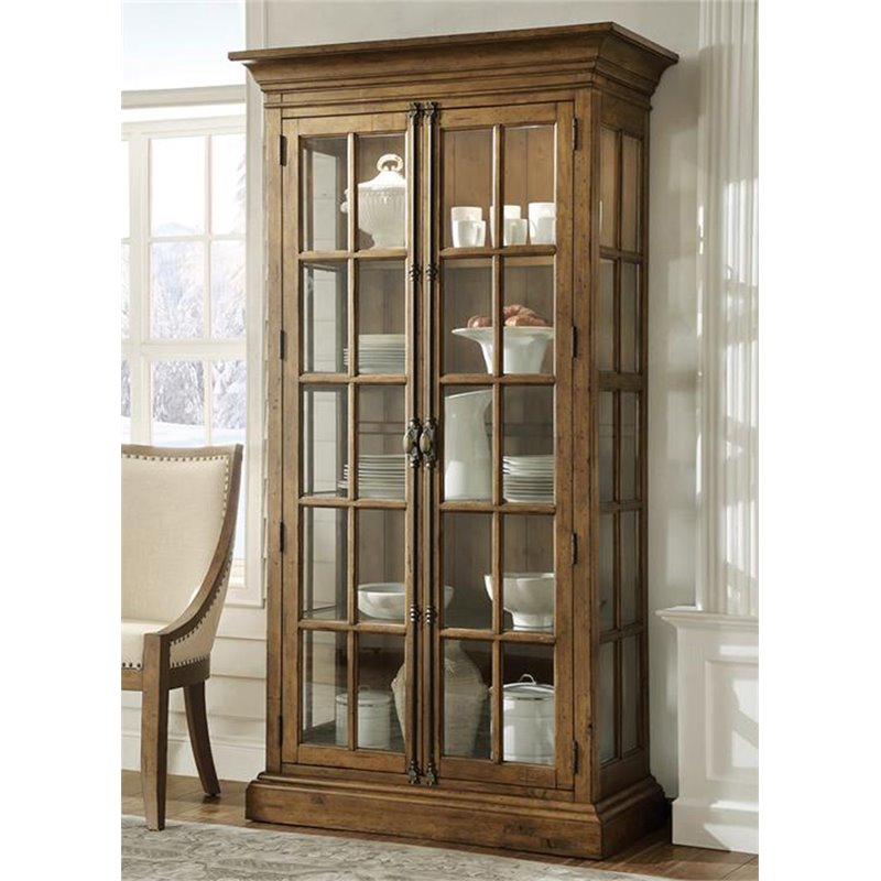 Riverside Furniture Hawthorne 5 Shelf Curio in Barnwood 23655