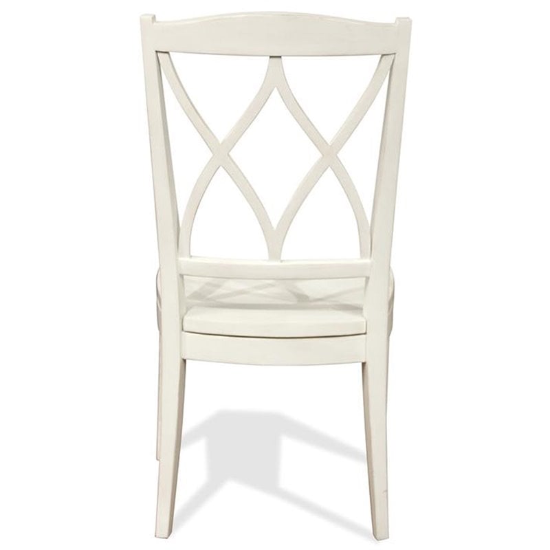 Riverside Furniture Myra Wood XX-Back Dining Side Chair in Paper White