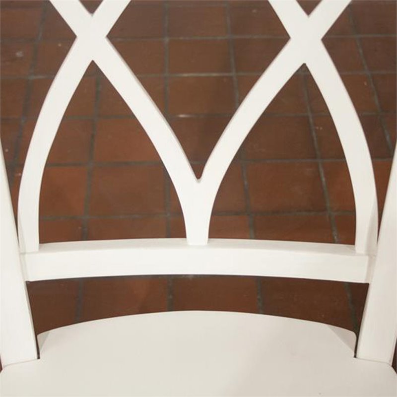 Riverside Furniture Myra Wood XX-Back Dining Side Chair in Paper White