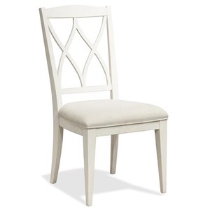 riverside furniture myra xx-back upholstered wood dining side chair in white set of 2