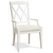 Riverside Furniture Myra XX-Back Wood Dining Arm Chair in Paperwhite