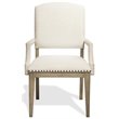 Riverside Furniture Myra Upholstered Wood Dining Arm Chair in Natural