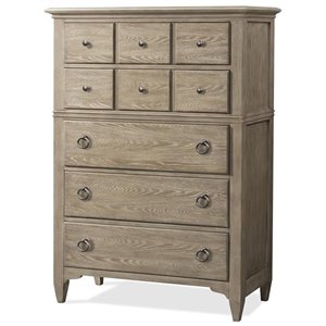 Riverside Furniture Myra Wood Five Drawer Chest in Natural