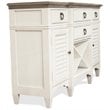 Riverside Furniture Myra Wood Wine Rack Buffet in Natural and Paper White