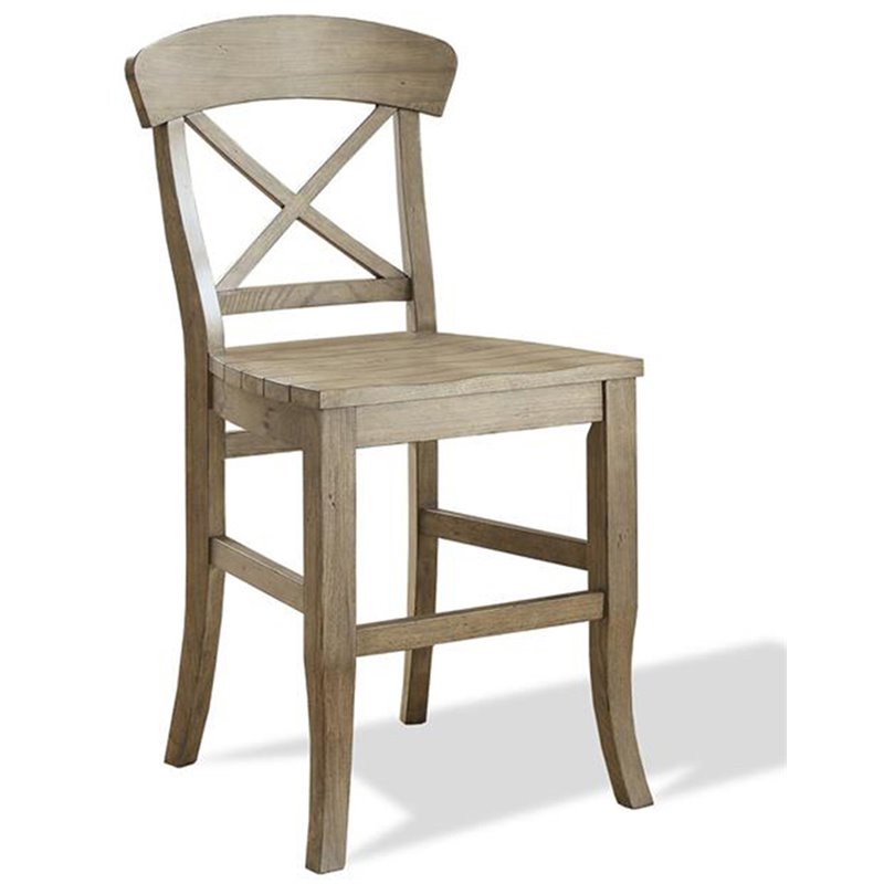 Riverside Furniture Regan 24 Counter Stool In Weathered Driftwood Riverside Furniture Regan 24