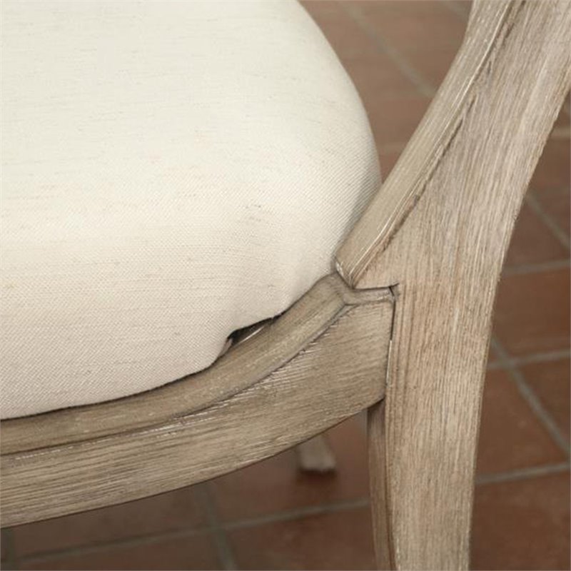 Riverside Furniture Sophie Upholstered Wood Dining Side Chair in Natural