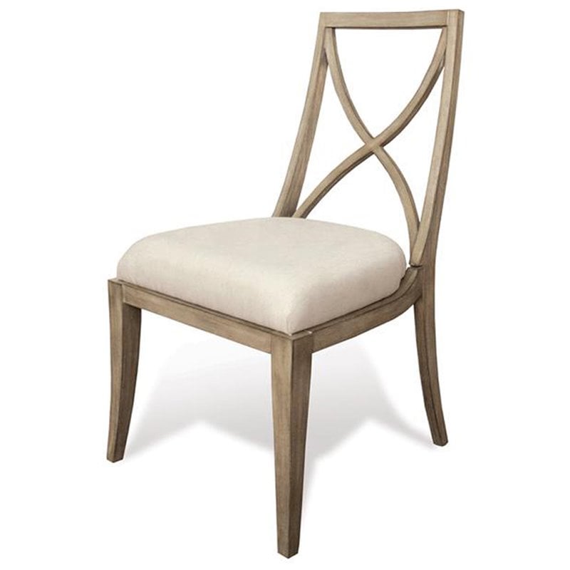Riverside Furniture Sophie Upholstered Wood Dining Side Chair in Natural