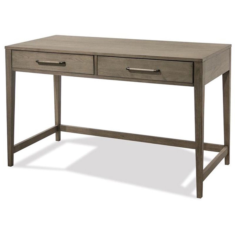 Riverside Furniture Vogue 2 Drawer Writing Desk In Gray Wash 46130