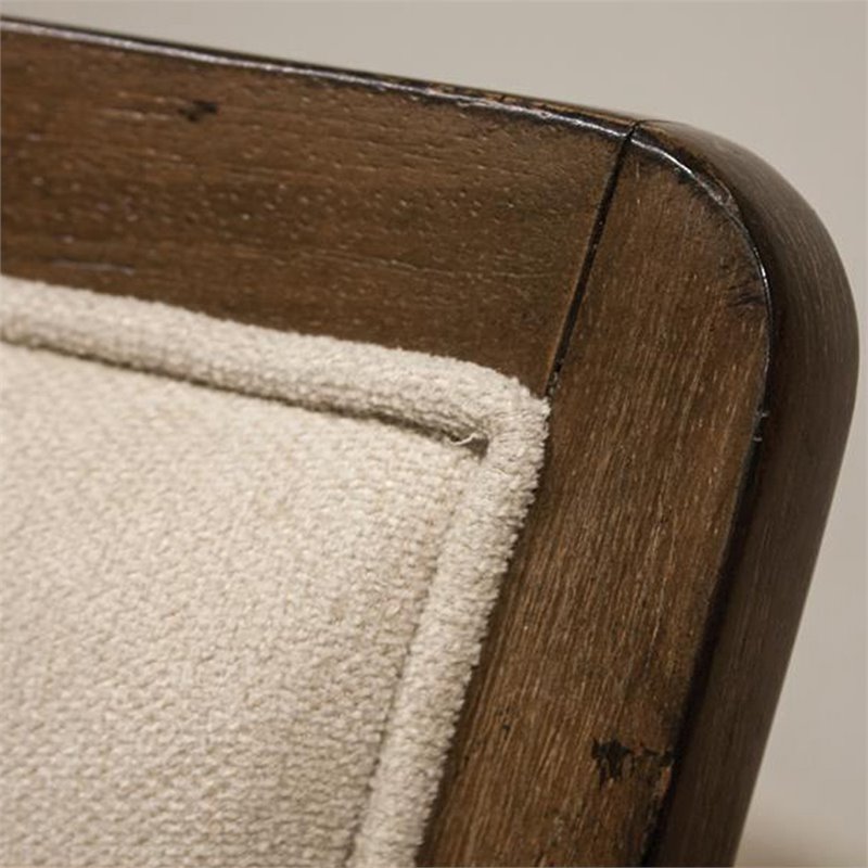 Riverside Furniture Vogue Upholstered Wood Desk Chair in Plymouth Brown Oak