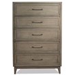 Riverside Furniture Vogue Wood 5-Drawers Chest in Gray Wash