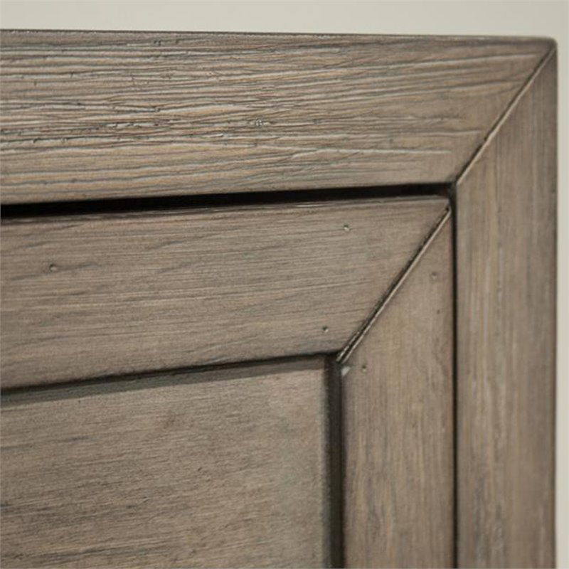 Riverside Furniture Vogue Wood 5-Drawers Chest in Gray Wash