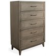 Riverside Furniture Vogue Wood 5-Drawers Chest in Gray Wash