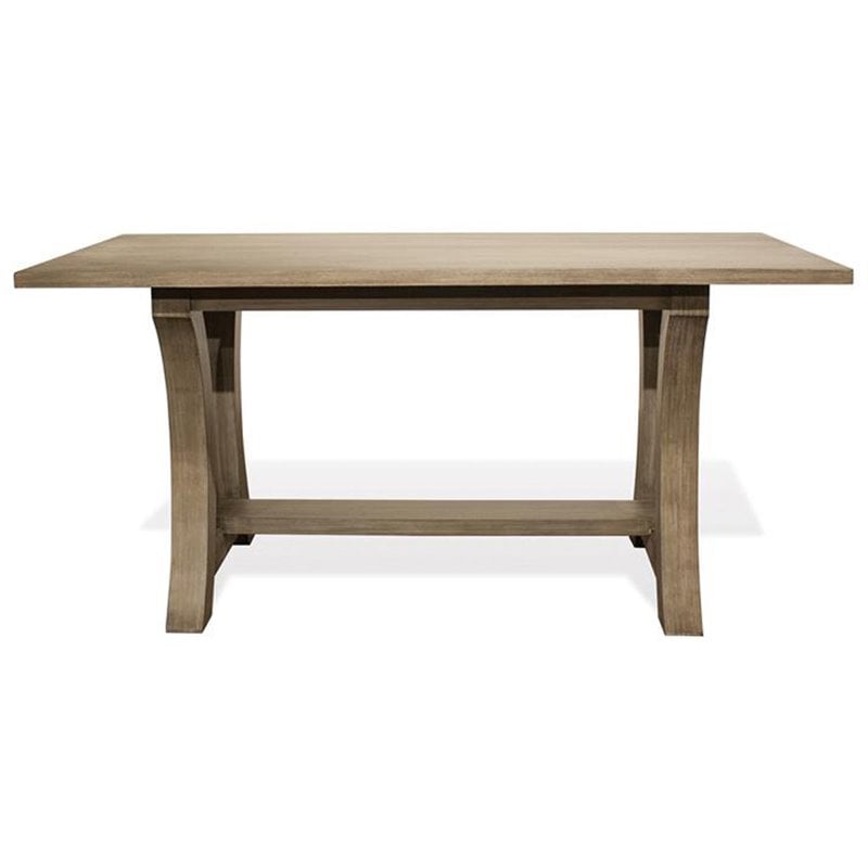 riverside furniture sophie wood counter height trestle dining table in natural