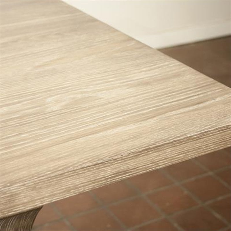 riverside furniture sophie wood counter height trestle dining table in natural