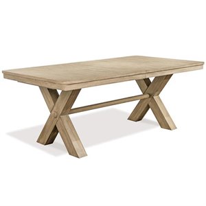 riverside furniture sophie extendable trestle dining table in natural