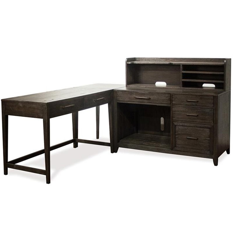 Riverside Furniture Vogue Corner Computer Desk In Umber