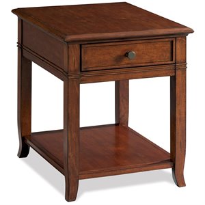 Riverside Furniture Campbell 1 Drawer End Table in Burnished Cherry