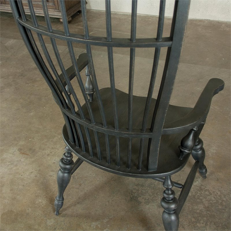 Riverside Furniture Cassidy Windsor Dining Arm Chair in Charred Oak