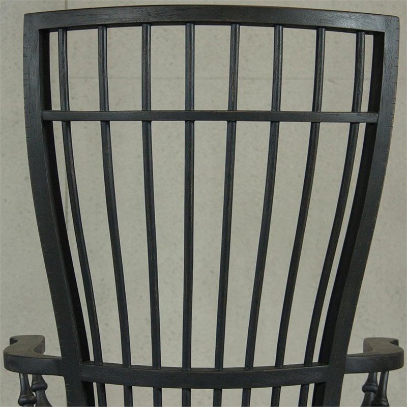 Riverside Furniture Cassidy Windsor Dining Arm Chair in Charred Oak