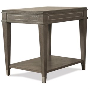 riverside furniture dara ii end table in gray wash