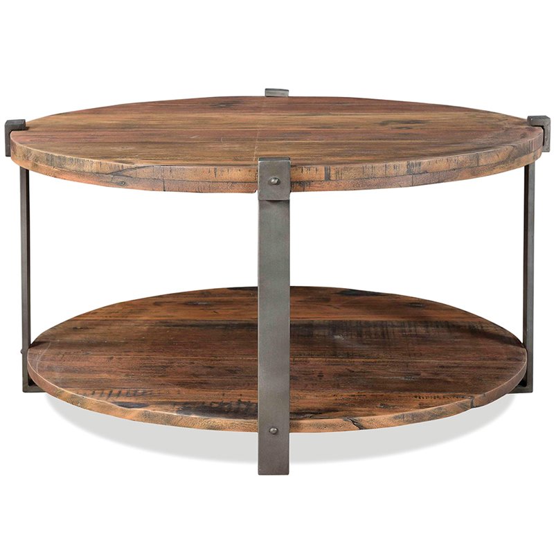 Riverside Furniture Quinton 37 Round Coffee Table In Patina Wood