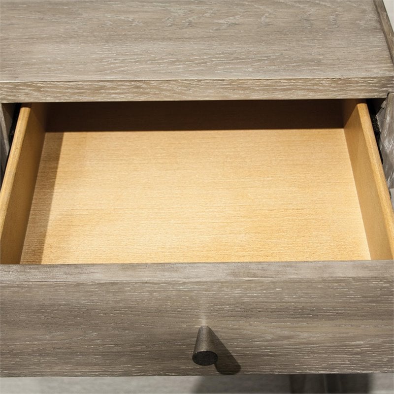 Riverside Furniture Sophie Wood and Metal Writing Desk in Natural