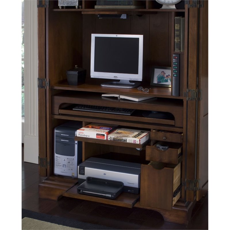 riverside cantata computer armoire in burnished cherry - 4985 riverside cantata computer armoire in burnished cherry - 4985