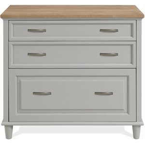 riverside furniture osborne lateral file cabinet in timeless oak and gray skies