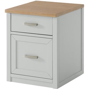 riverside furniture osborne wood mobile file cabinet in timeless oak and gray
