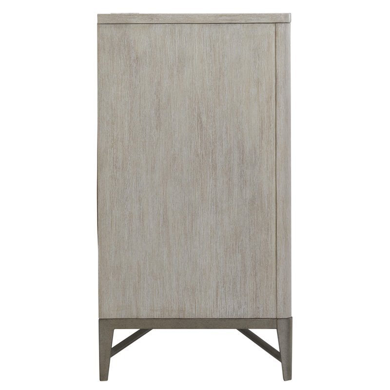 Riverside Furniture Maisie Wood 8-Drawer Refined Glam Dresser in Champagne Beige