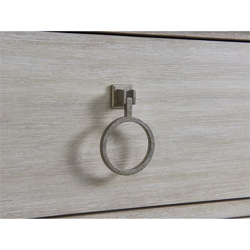 Riverside Furniture Maisie Wood 8-Drawer Refined Glam Dresser in Champagne Beige