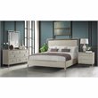Riverside Furniture Maisie Refined Glam Wood Framed Mirror in Champagne Beige