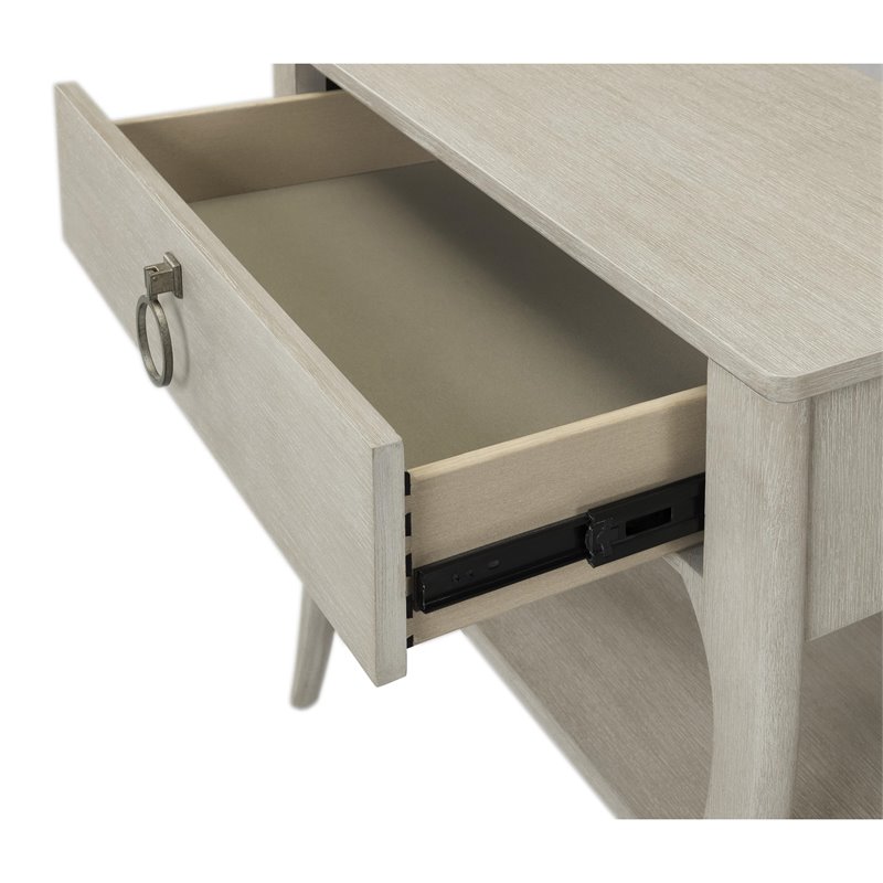 Riverside Furniture Maisie Modern Wood Accent Nightstand in Champagne Beige