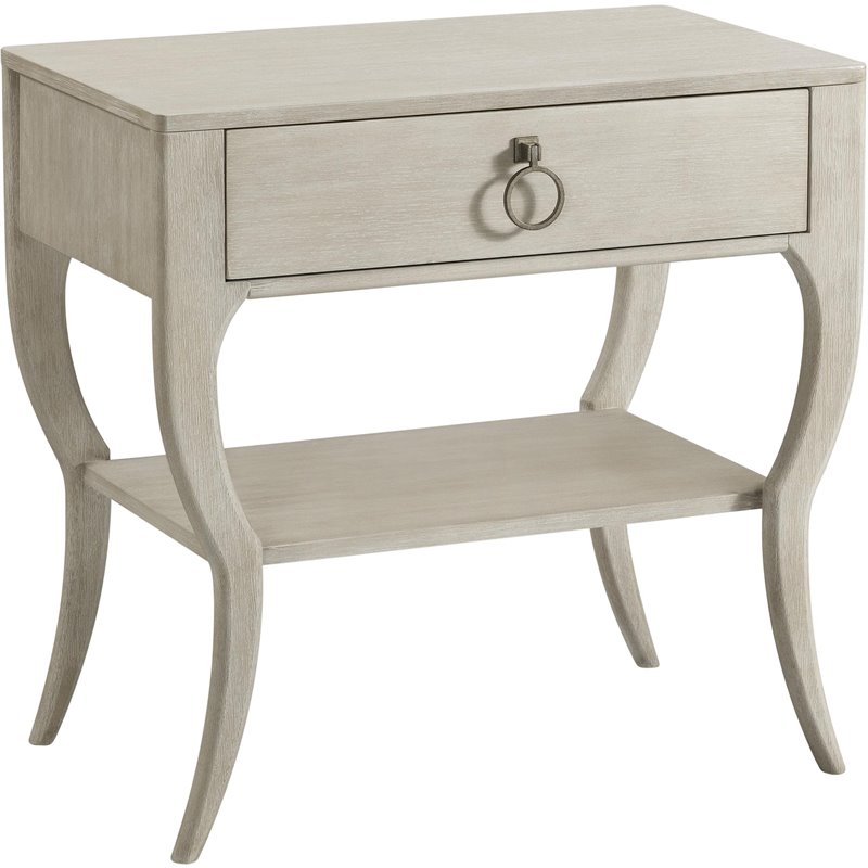 Riverside Furniture Maisie Modern Wood Accent Nightstand in Champagne Beige