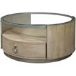 Riverside Furniture Sophie Refined Glam Wood Round Coffee Table in Natural