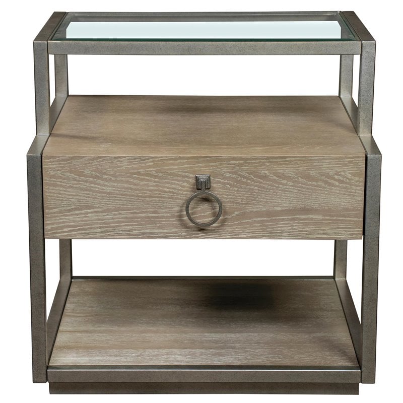 Riverside Furniture Sophie Refined Glam Wood Side Table in Natural