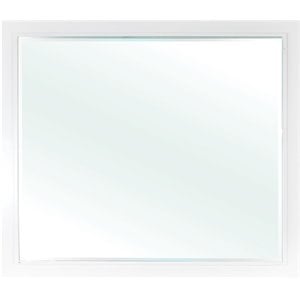 Riverside Furniture Talford Modern Wood Framed Mirror in Cotton White