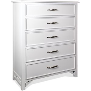 riverside furniture talford 5 drawer modern contemporary bedroom chest in cotton