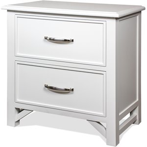 riverside furniture talford 2 drawer modern contemporary nightstand in cotton